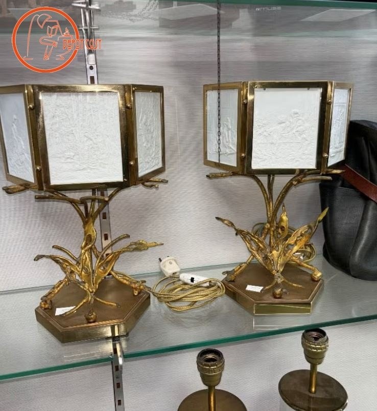 PAIRE DE LAMPES SCULPTURALES BRUTALISTES – PAUL MOERENHOUT, Enlèvement