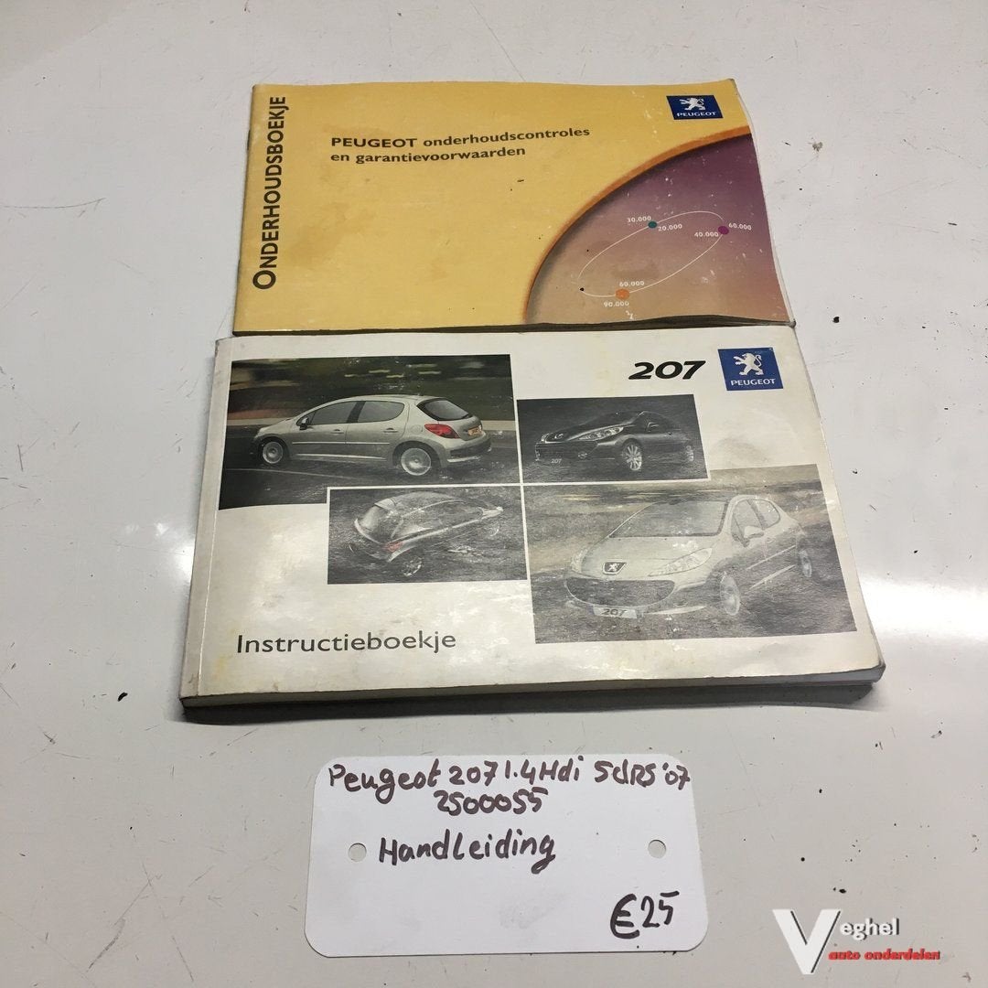 Peugeot 207 1.4 hdi 5drs 2007 2500055   Instructieboekje, Enlèvement ou Envoi