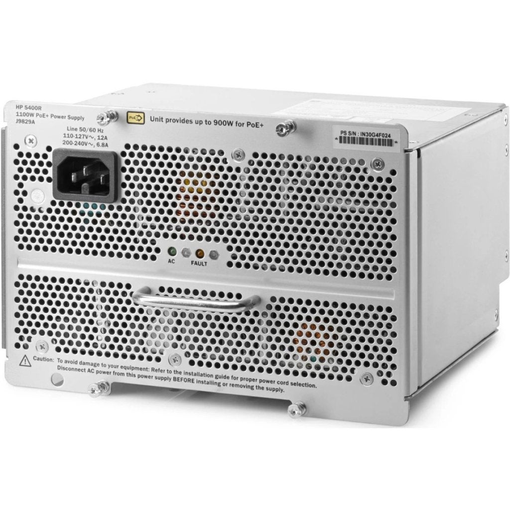 HPE Aruba 1100W PoE+ Power Supply for 5400R ZL2 J9829A