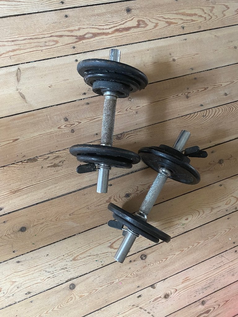 Paire d’haltères musculation réglables en fonte, Antiquités & Art, Enlèvement