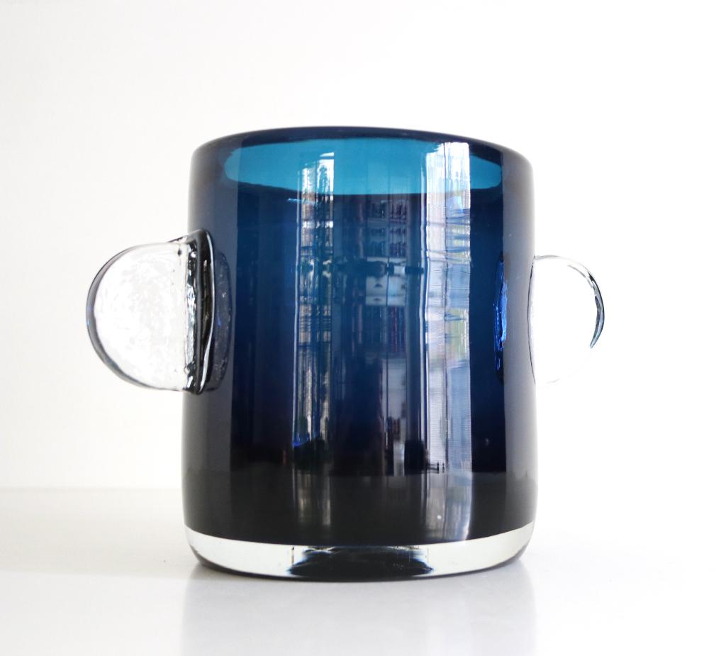 Serax Wind & Fire By Marie Michielssen Vaas, Ophalen of Verzenden, Zo goed als nieuw, Blauw, Glas