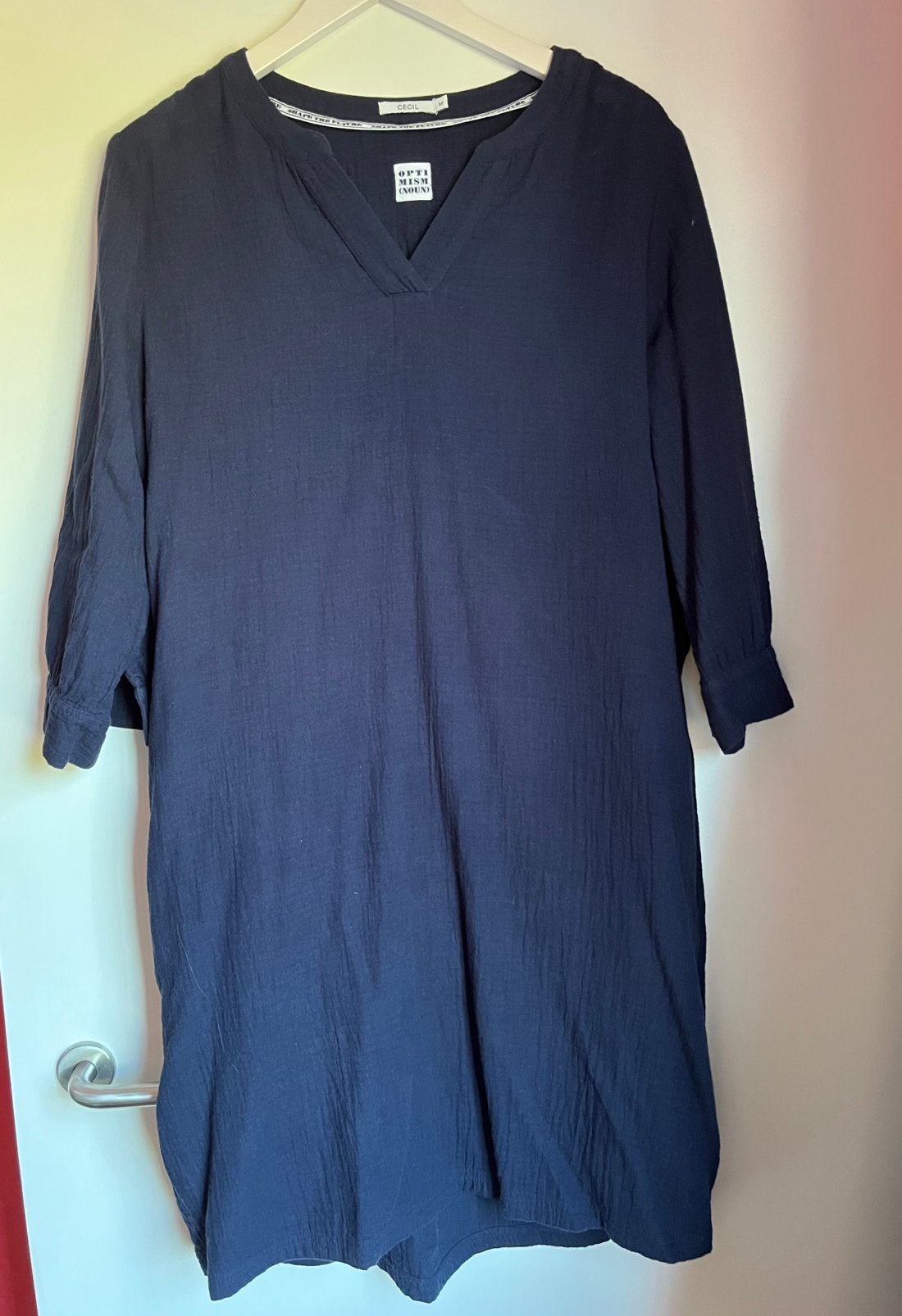 Donkerblauwe zomerjurk Cecil maat M, Kleding | Dames, Maat 38/40 (M), Blauw, Ophalen of Verzenden, Zo goed als nieuw