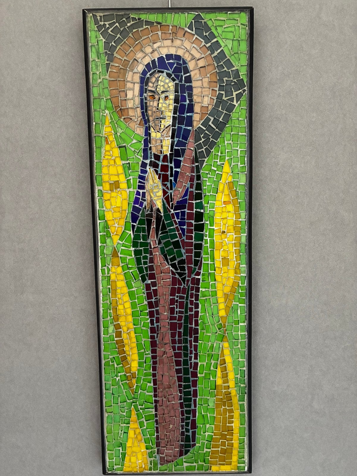 Vintage Handgemaakte Madonna in mozaïek steentjes, Antiek en Kunst, Ophalen