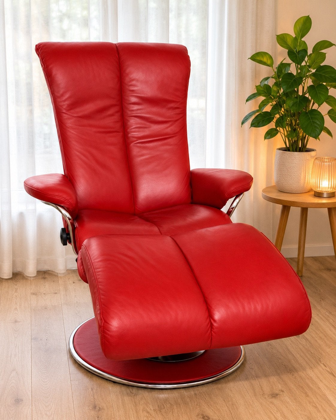 Stressless relaxfauteuil met voetenbank, Ophalen, Zo goed als nieuw, Leer