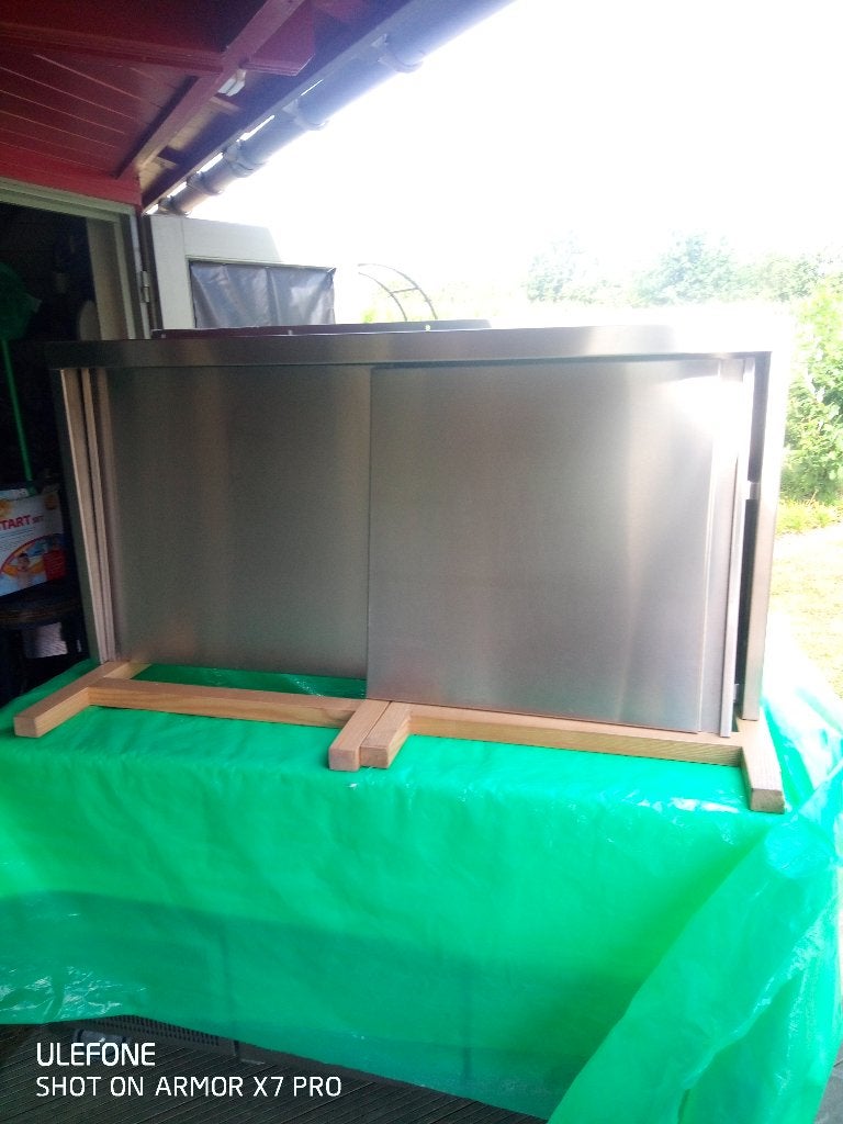 inox hangkast, Ophalen, Gebruikt, Meubilair