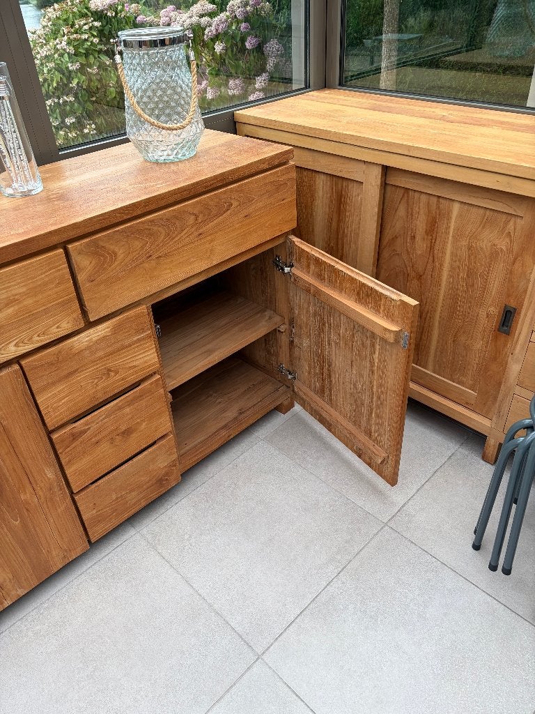 Kasten, Huis en Inrichting, Ophalen, Teak kasten, Gebruikt, Minder dan 100 cm