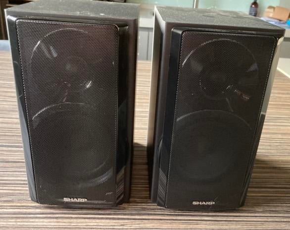 2 boxen sharp, Audio, Tv en Foto, Luidsprekerboxen, Gebruikt, Minder dan 60 watt, Front, Rear of Stereo speakers, Ophalen