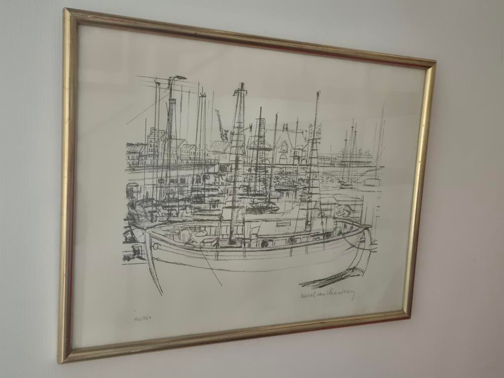 Oostende Litho Prins Karel gesigneerd, Ophalen of Verzenden