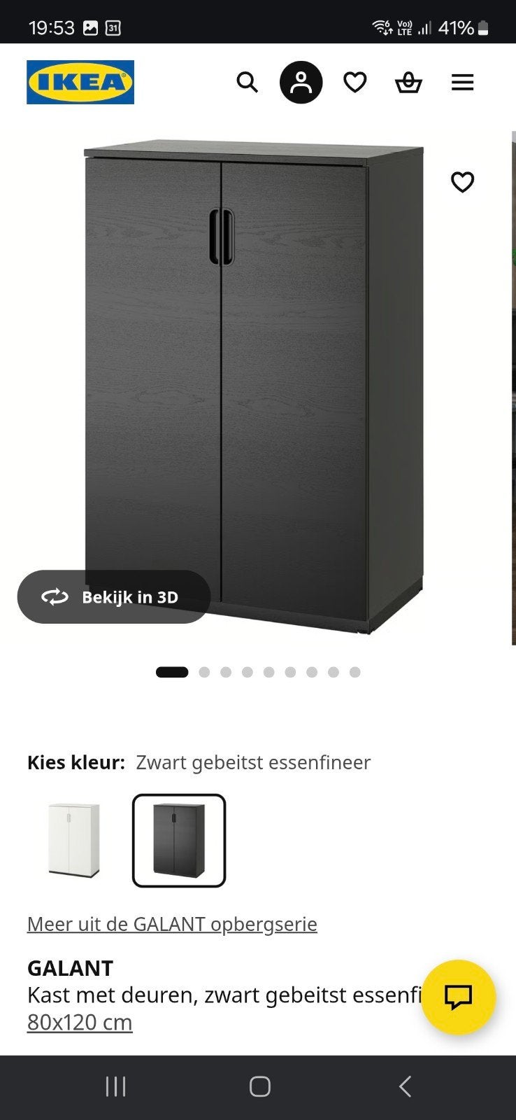 GALANT bureaukast IKEA, Ophalen