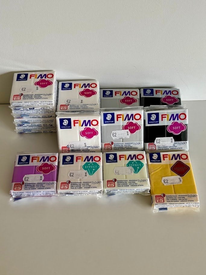 Fimo ploymeerklei, volledig lot of apart te koop (€2/stuk), Hobby en Vrije tijd, Ophalen of Verzenden, Nieuw, Overige typen