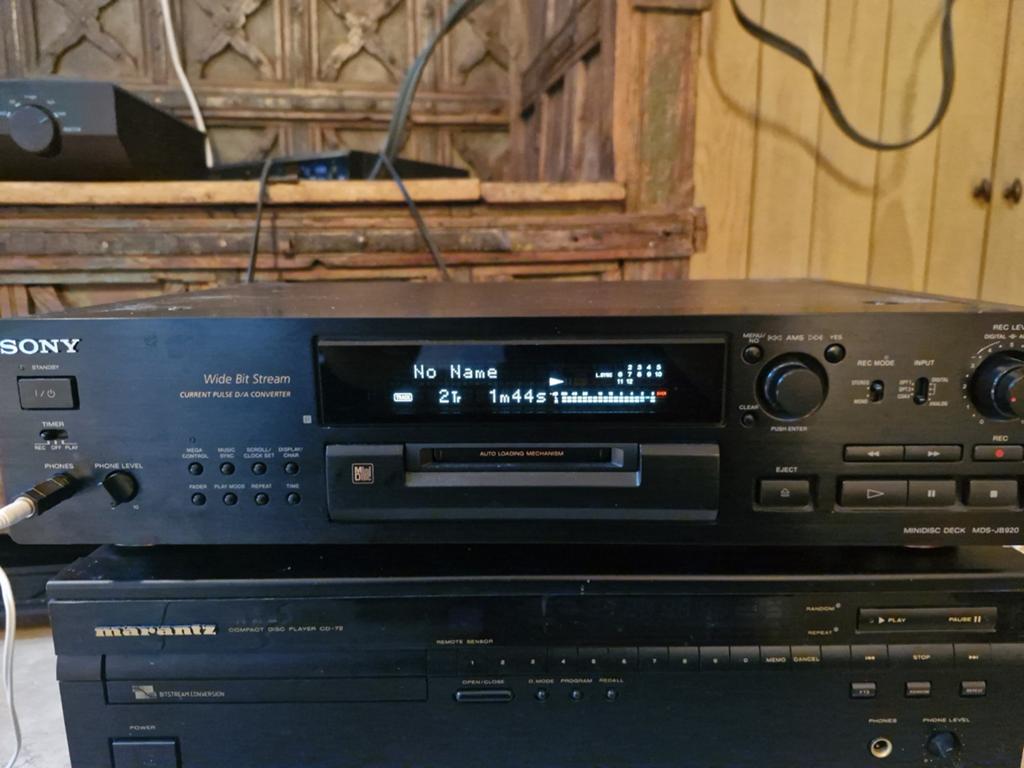 Sony MDS-JB920 MiniDisc deck + afstandsbediening, Audio, Tv en Foto, Tuners, Ophalen