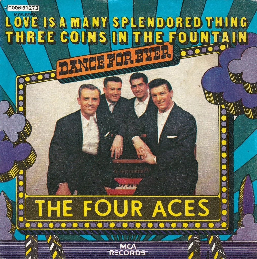 The Four Aces - Three coins in the fountain, Avant 1960, Single, Comme neuf, Pressage original