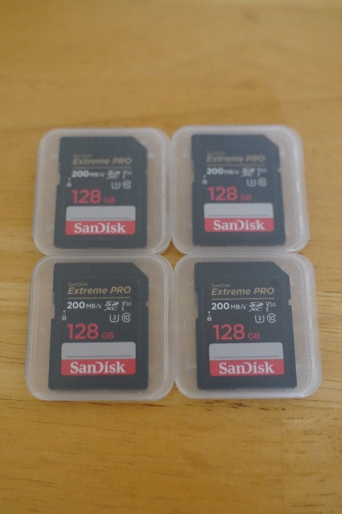 4 disques SanDisk Extreme Pro 128 Go 200 Mo/s, TV, Hi-fi & Vidéo, SD, Enlèvement ou Envoi, Compatible vidéo 4K, 128 GB