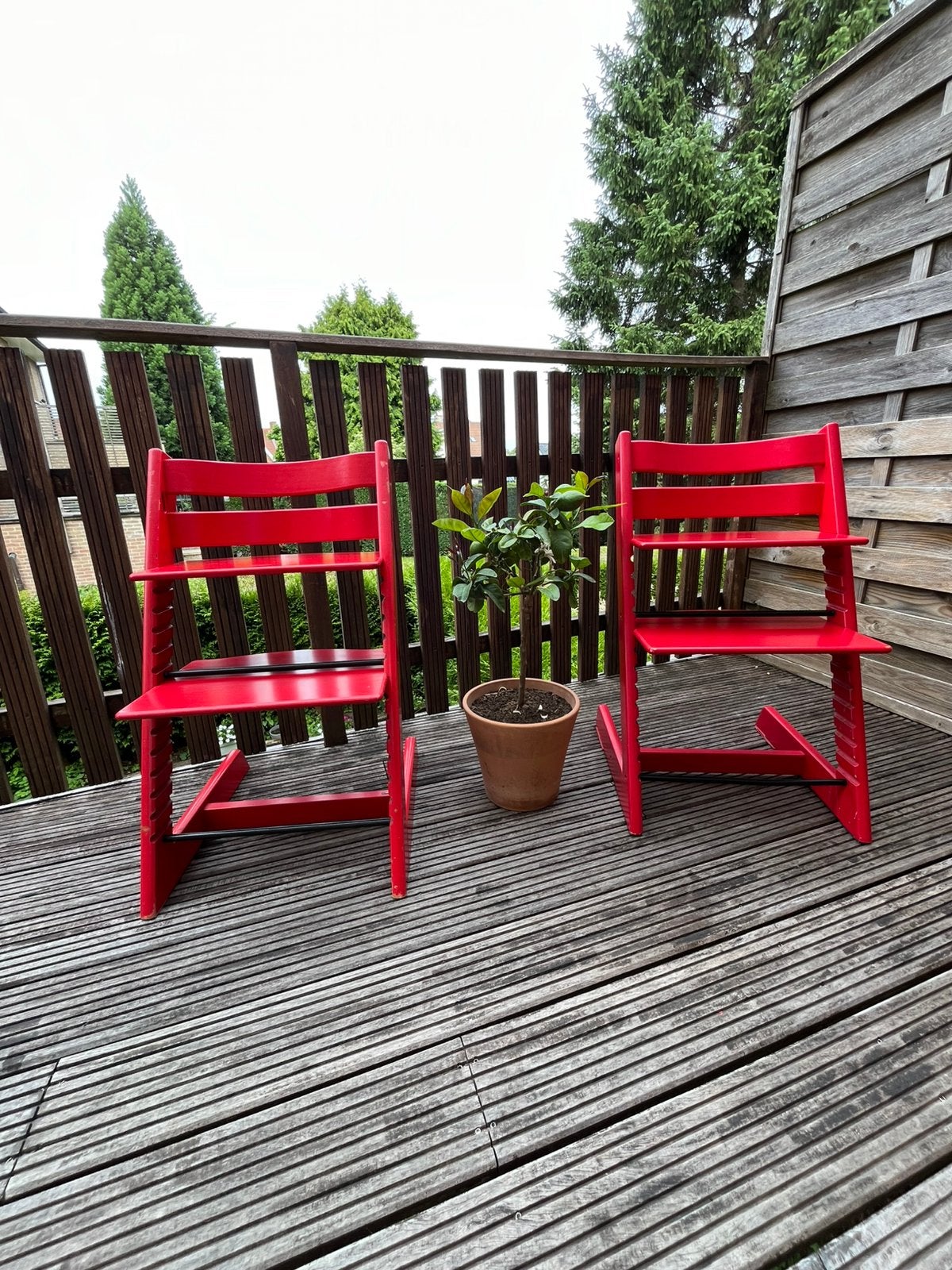 Chaises Stokke Tripp Trapp rouges, Enlèvement, Utilisé