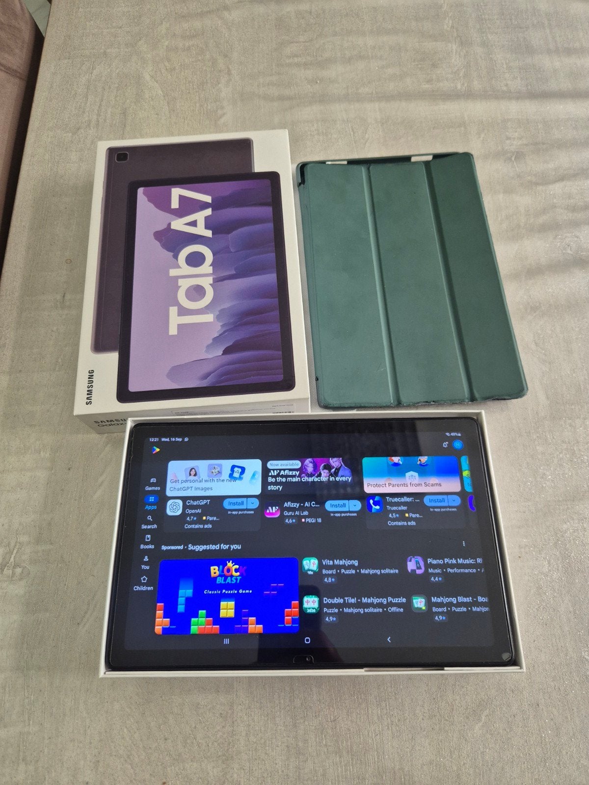 Samsung Galaxy Tab A7 + Hoesje + Screenprotector, Computers en Software, 10 inch, 32 GB, Ophalen of Verzenden, Samsung