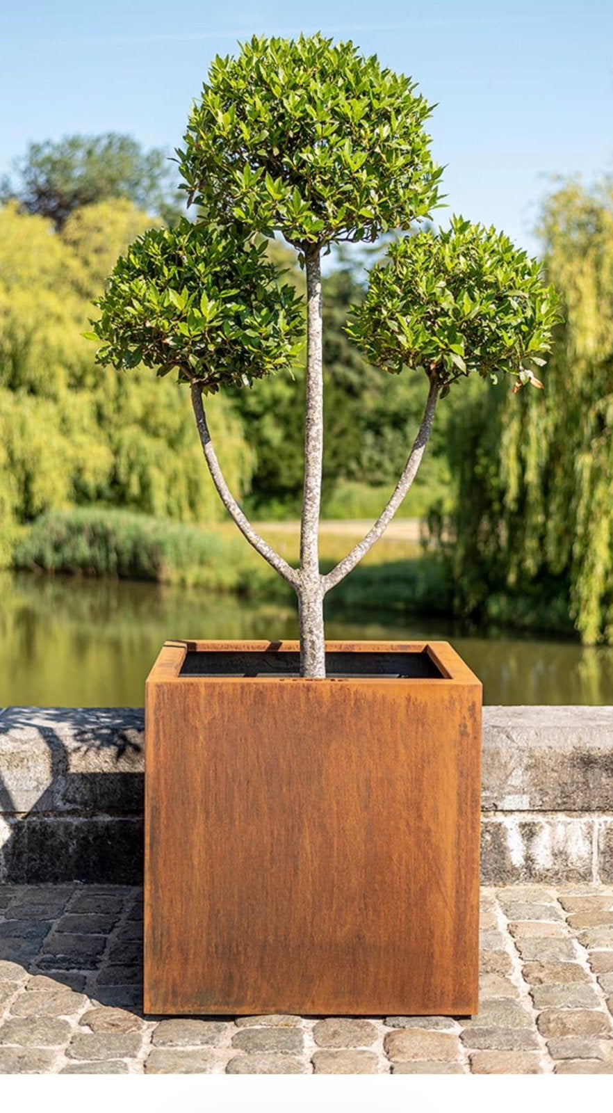 Cortenstalen Bloembak 60 x 60 x 60 cm, Tuin en Terras, Ophalen, Nieuw, Tuin