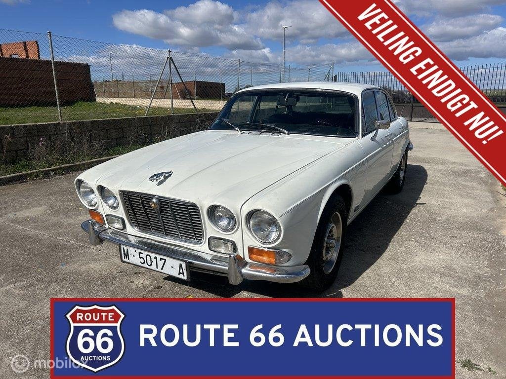 Jaguar XJ6 | 1972 | Route 66 Auctions, Auto's, Zwart, Bedrijf, Handgeschakeld, Overige carrosserie