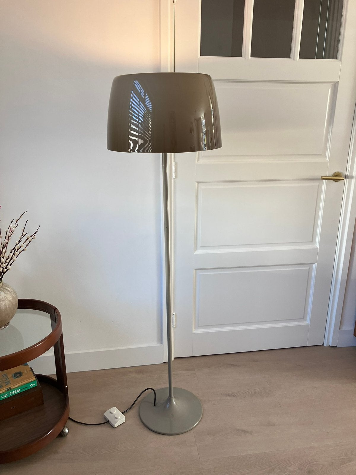 Beige Vintage designklassieker.  Mushroom vloerlamp, Maison & Meubles, Vintage. Space age, Synthétique, Comme neuf, E27 (grand)