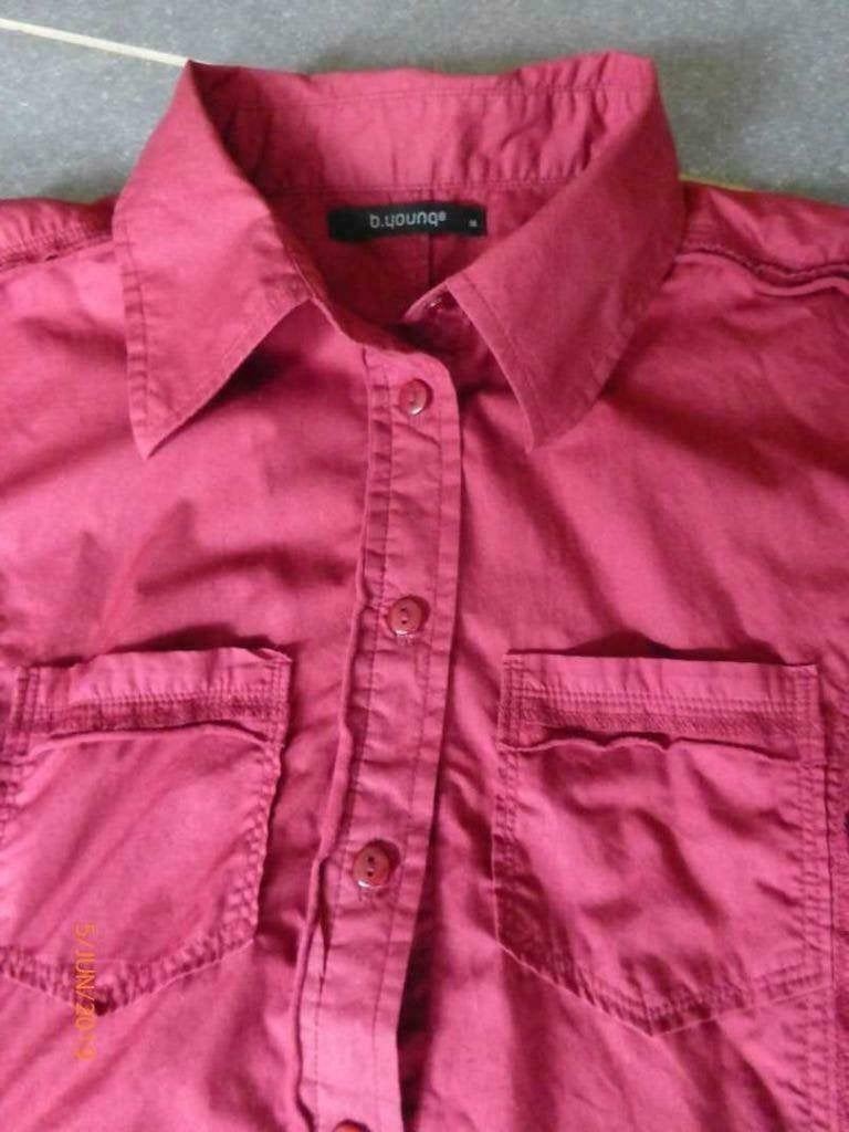 bloes lange mouw/dameshemd, Kleding | Dames, Blouses en Tunieken, Ophalen of Verzenden, Gedragen, Maat 38/40 (M), Rood
