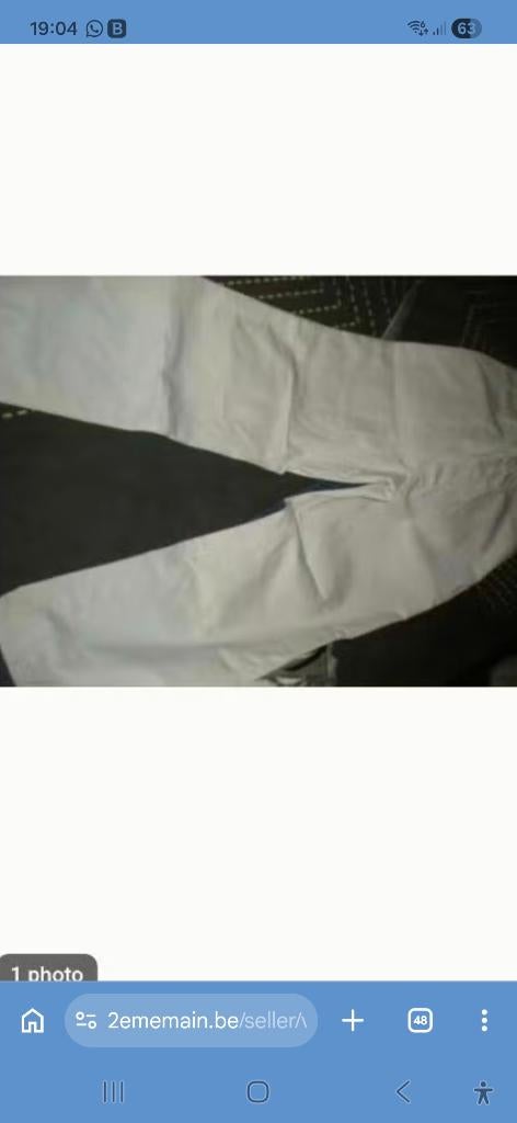 Pantalon blanc pour marches folkloriques, Enlèvement ou Envoi, Comme neuf, Autres tailles, Blanc