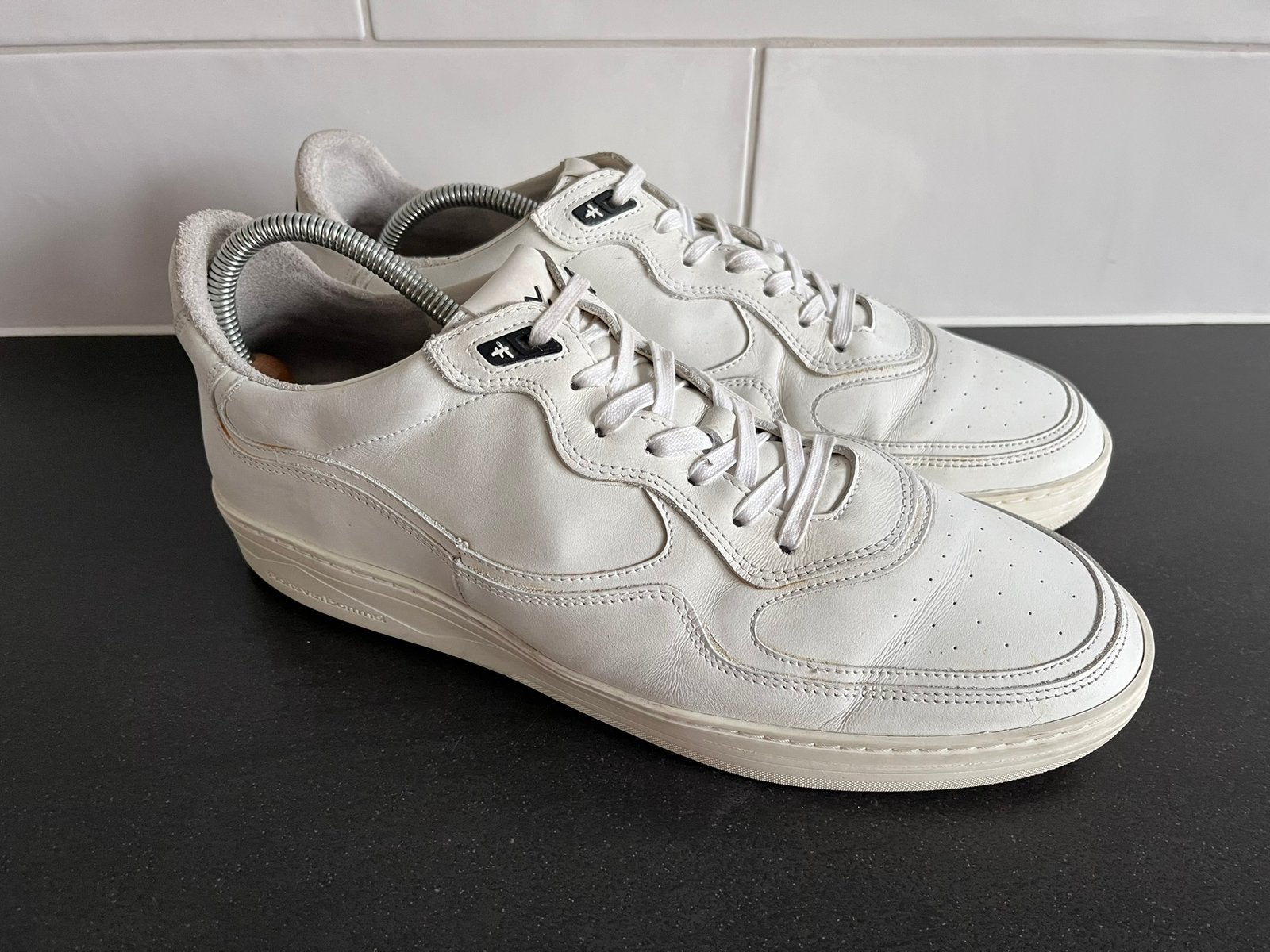 Floris van Bommel sneakers maat 10.5 / 45, Kleding | Heren, Schoenen, Wit, Ophalen of Verzenden, Zo goed als nieuw, Sneakers