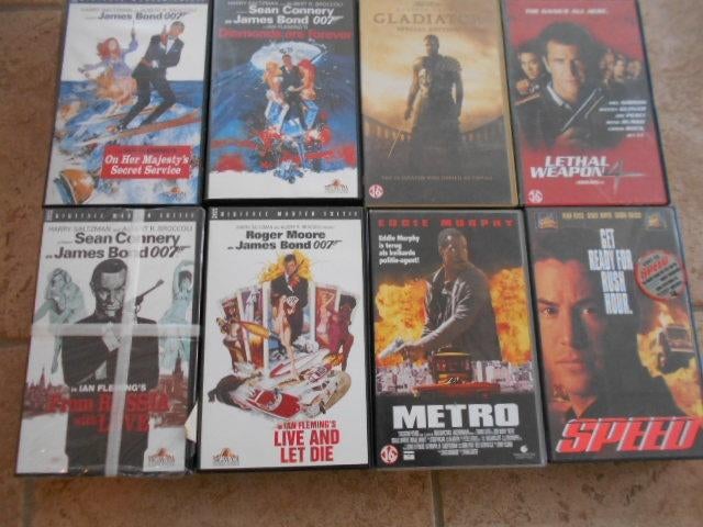 8 avonturen-films op VHS cassette, Cd's en Dvd's, Alle leeftijden, Ophalen of Verzenden, Gebruikt, Actie en Avontuur