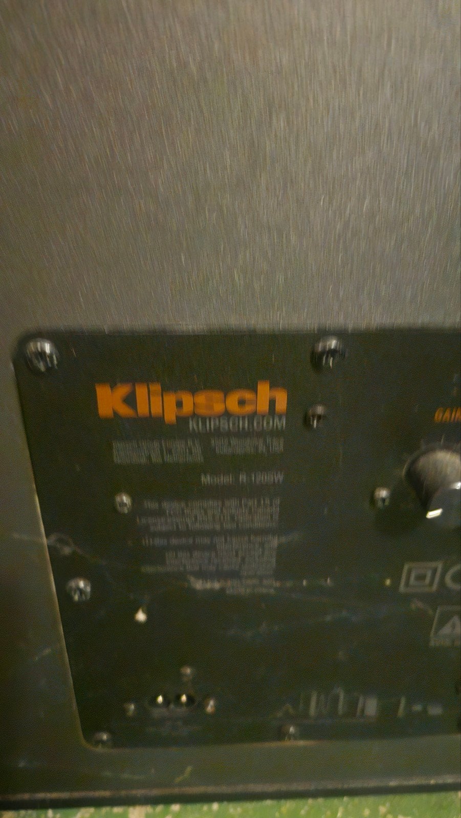 subwoofer klipsh r120sw, Enlèvement, Subwoofer