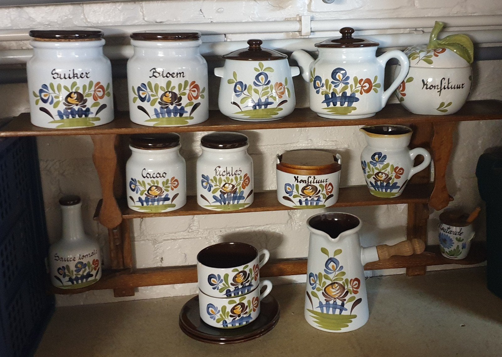 Vintage frans aardewerk getekent, Ophalen