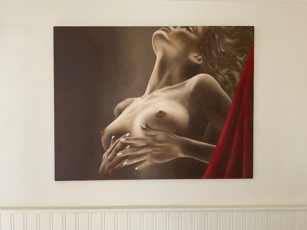 Olieverf Margreet Vanschoelant 130x100 (Galerij Thiels), Antiek en Kunst, Kunst | Schilderijen | Modern, Ophalen, Overig onderwerp