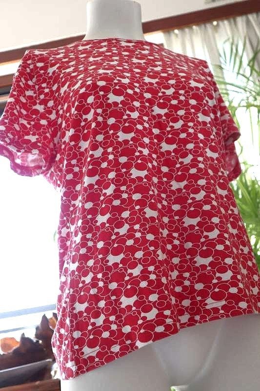 prachtig rood wit T-shirt, Kleding | Dames, Vintage Dressing, Maat 46/48 (XL) of groter, Ophalen of Verzenden, Zo goed als nieuw