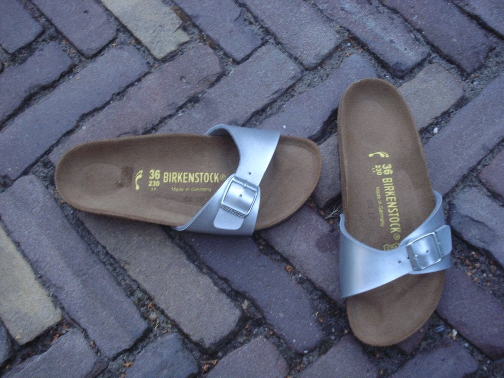 Birkenstock madrid zilver 36 nieuw Gratis verzending post, Neuf, Autres couleurs, Envoi, Sandales de bain