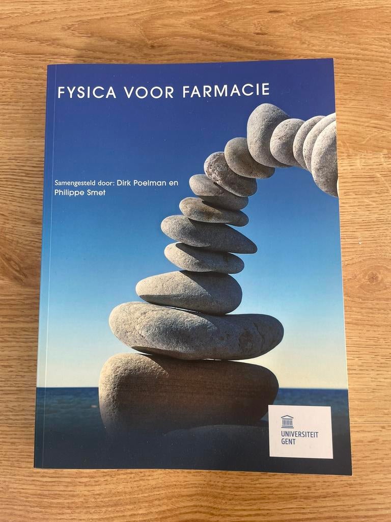 Fysica voor farmacie - handboek, Ophalen of Verzenden, Beta, Zo goed als nieuw, Hoger Onderwijs
