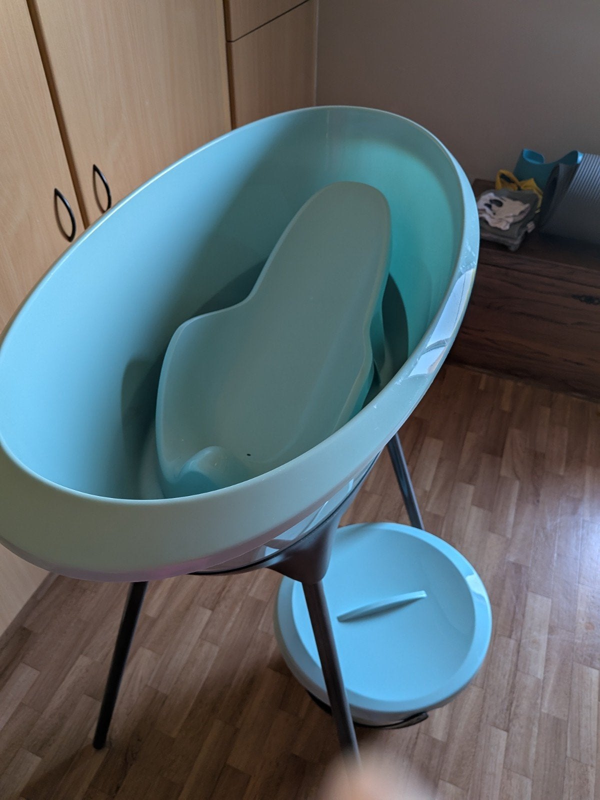 Babybadje op poten met luieremmer, Kinderen en Baby's, Badjes en Verzorging, Ophalen, Luieremmer