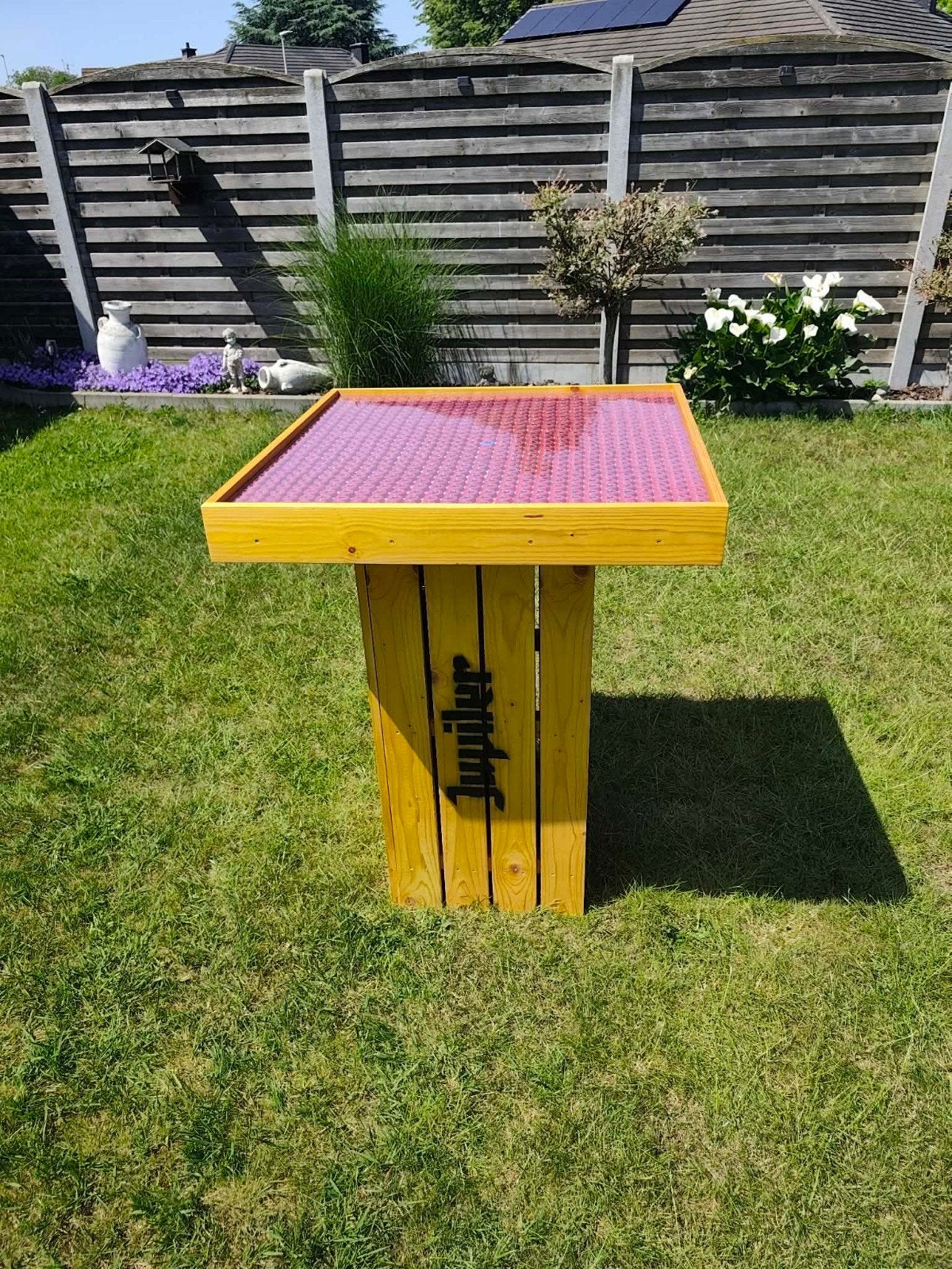 Zelfgemaakte Bar tafel, Ophalen