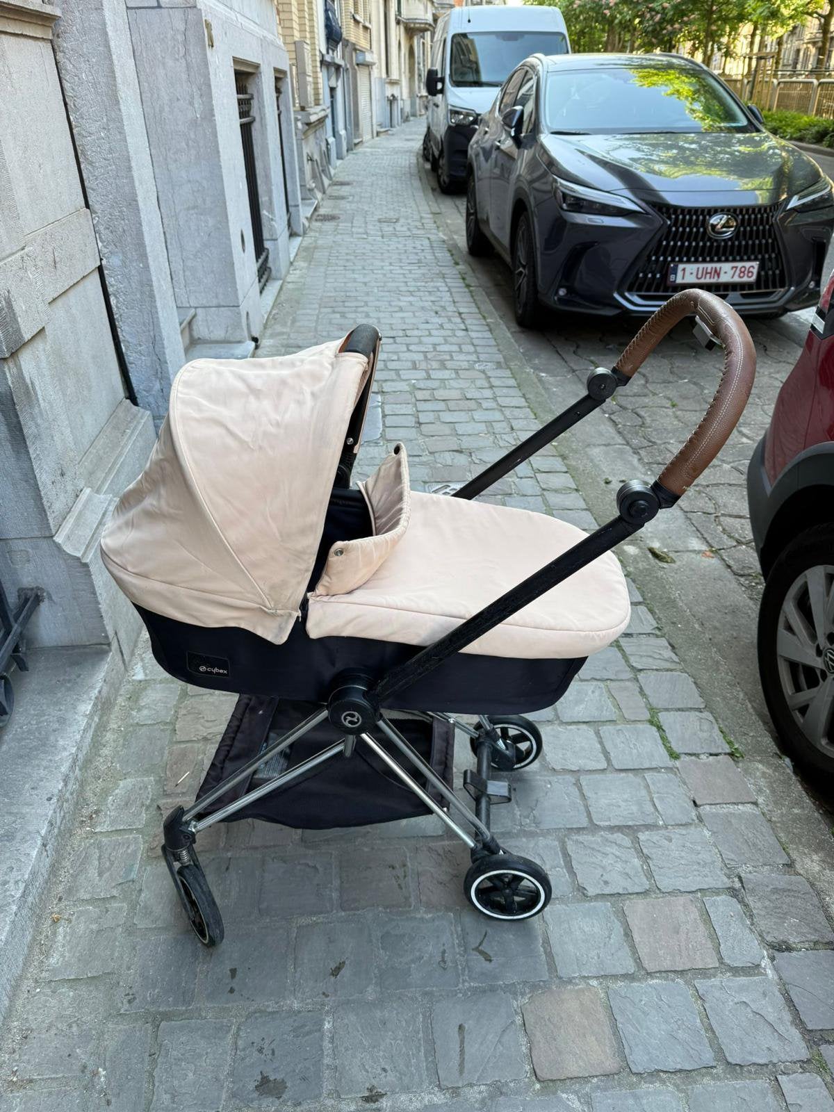 Poussette CYBEX - Mios Cot R/Cashmere Beige, Ophalen, Gebruikt, Overige merken, Verstelbare rugleuning