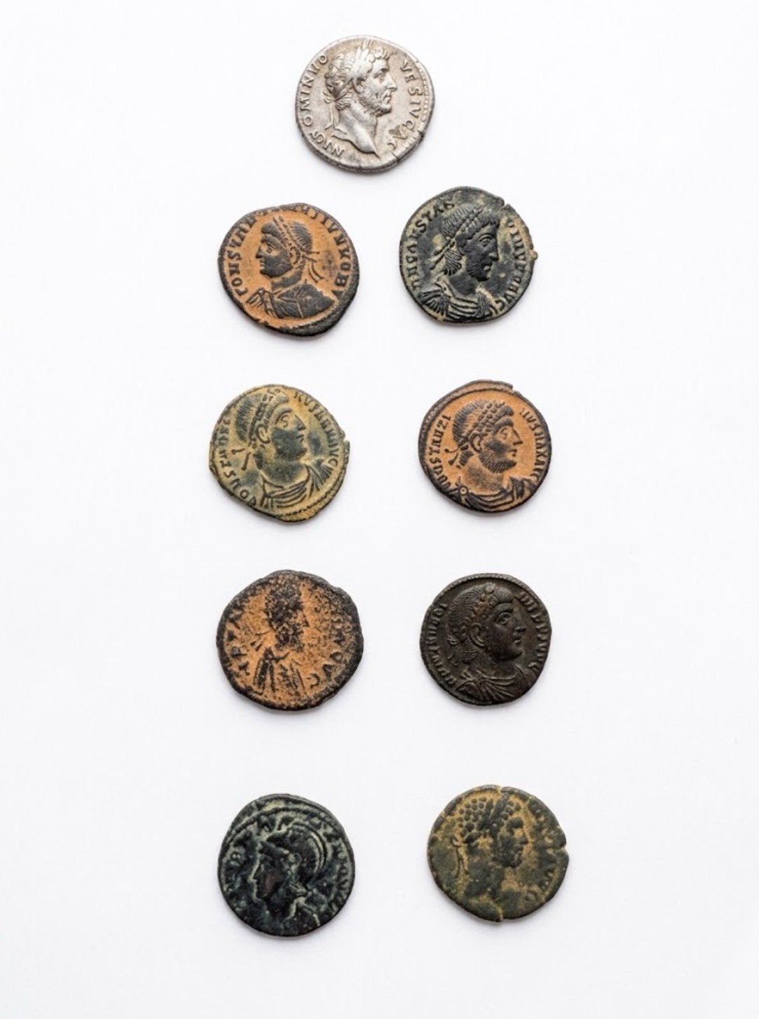 Lot exceptionnel de 9 monnaies romaines antiques (Argent & B, Enlèvement ou Envoi, Belgique, Argent
