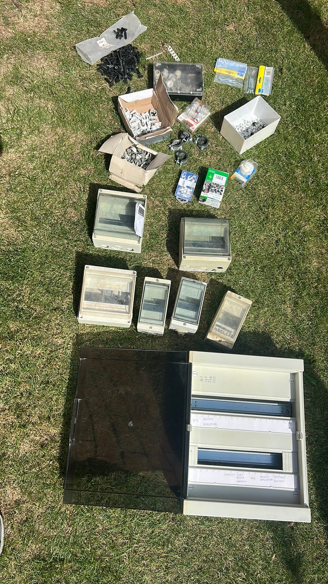 7 zekeringskasten en klein materiaal. Alles in 1 lot., Doe-het-zelf en Bouw, Elektriciteit en Kabels, Ophalen, Gebruikt