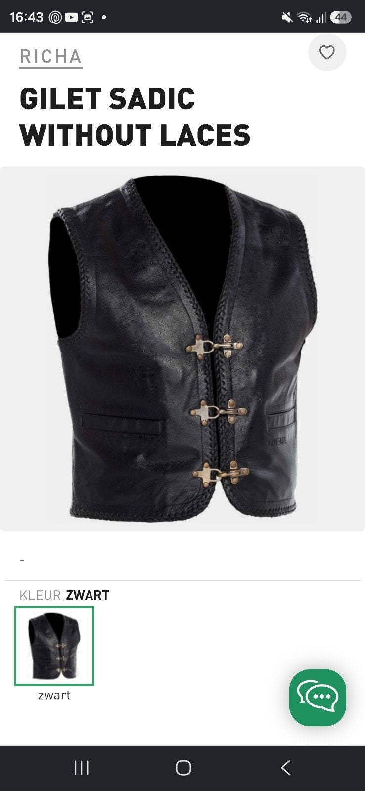 Leren Gilet van het merk RICHA 1X gedragen, Femmes, RICHA, Manteau | cuir, Enlèvement
