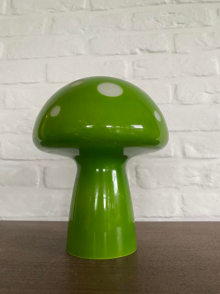 Vintage paddenstoel met bollen in glas, Ophalen of Verzenden