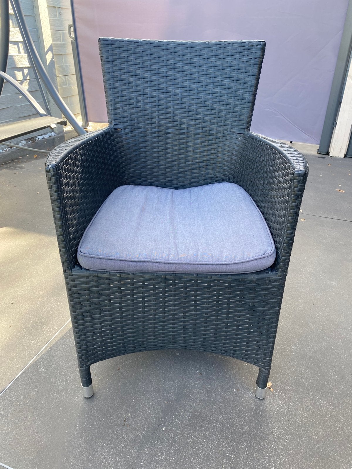 Tuinstoelen antraciet met kussens, Jardin & Terrasse, Chaises de jardin, Enlèvement, Utilisé, Synthétique