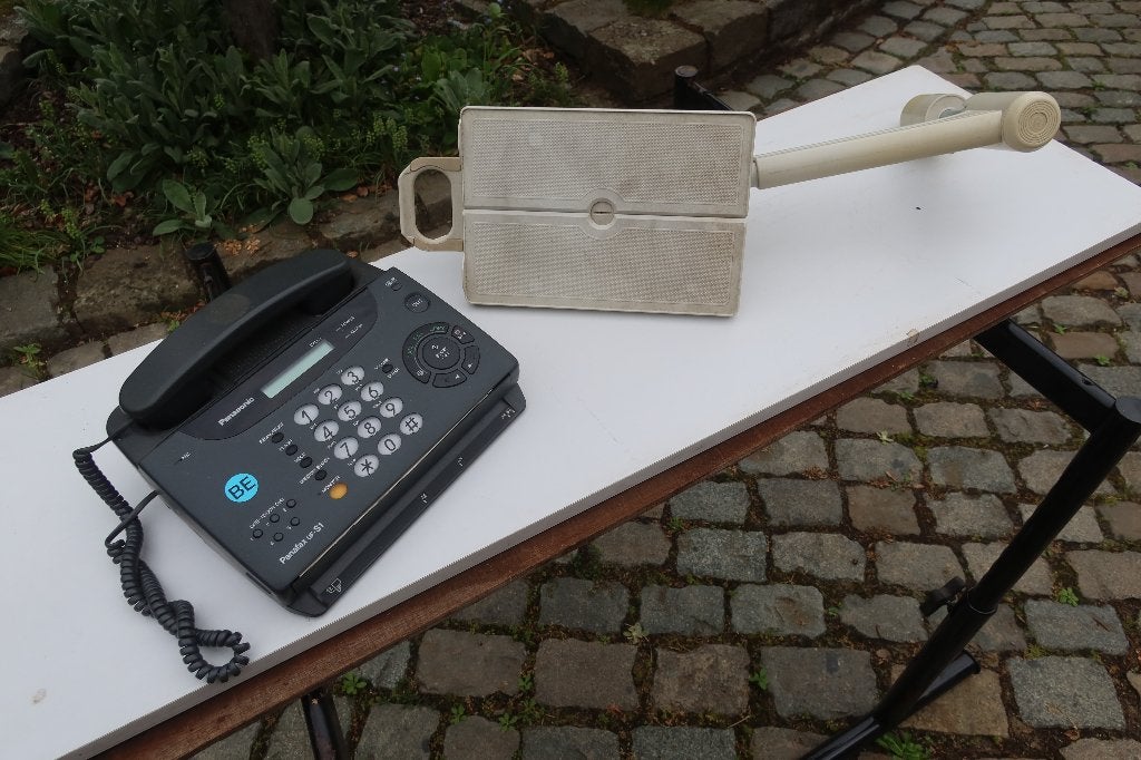 Faxapparaat met voet., Telecommunicatie, Faxen, Ophalen, Gebruikt