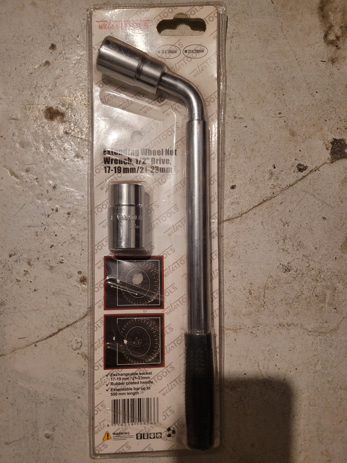 Clé démonte-roue télescopique 1/2" – 17/19 + 21/23 mm – neuf, Enlèvement ou Envoi