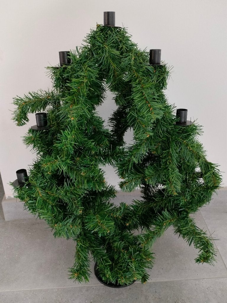 Sapin de Noël de 72 cm avec 7 bougeoirs, Enlèvement ou Envoi