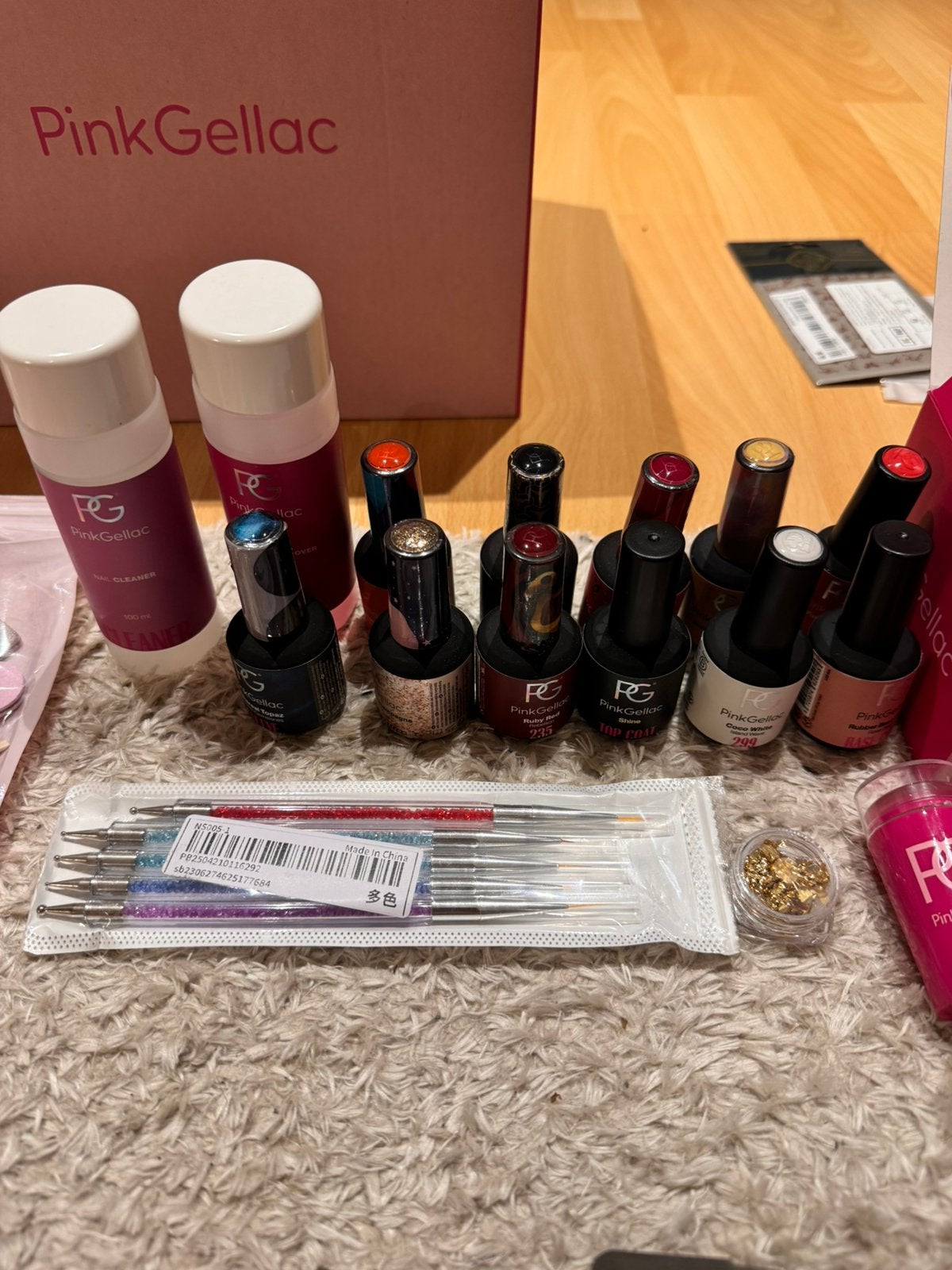Pink gellac complete set + 14 kleuren, Ophalen of Verzenden, Zo goed als nieuw