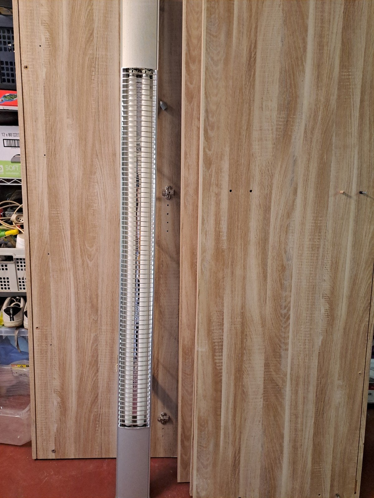 Grote hang lamp 1m 75 zilverkleurig eventueel voor garage of, Enlèvement