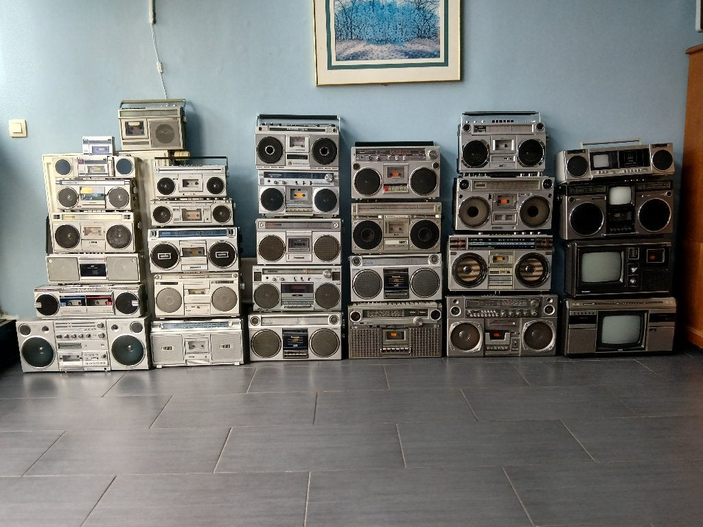 Lot de radios et de lecteurs de cassettes, Stereo speakers, Gebruikt, JVC, 60 tot 120 watt
