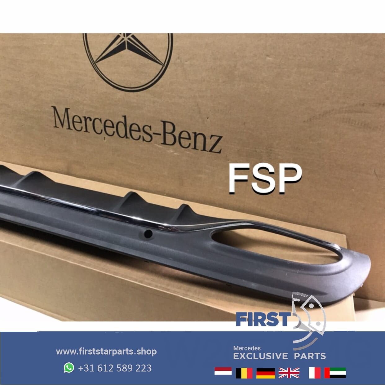 W205 Mercedes C Klasse AMG DIFFUSER 2014-2018 origineel, Gebruikt, -, Ophalen of Verzenden, -