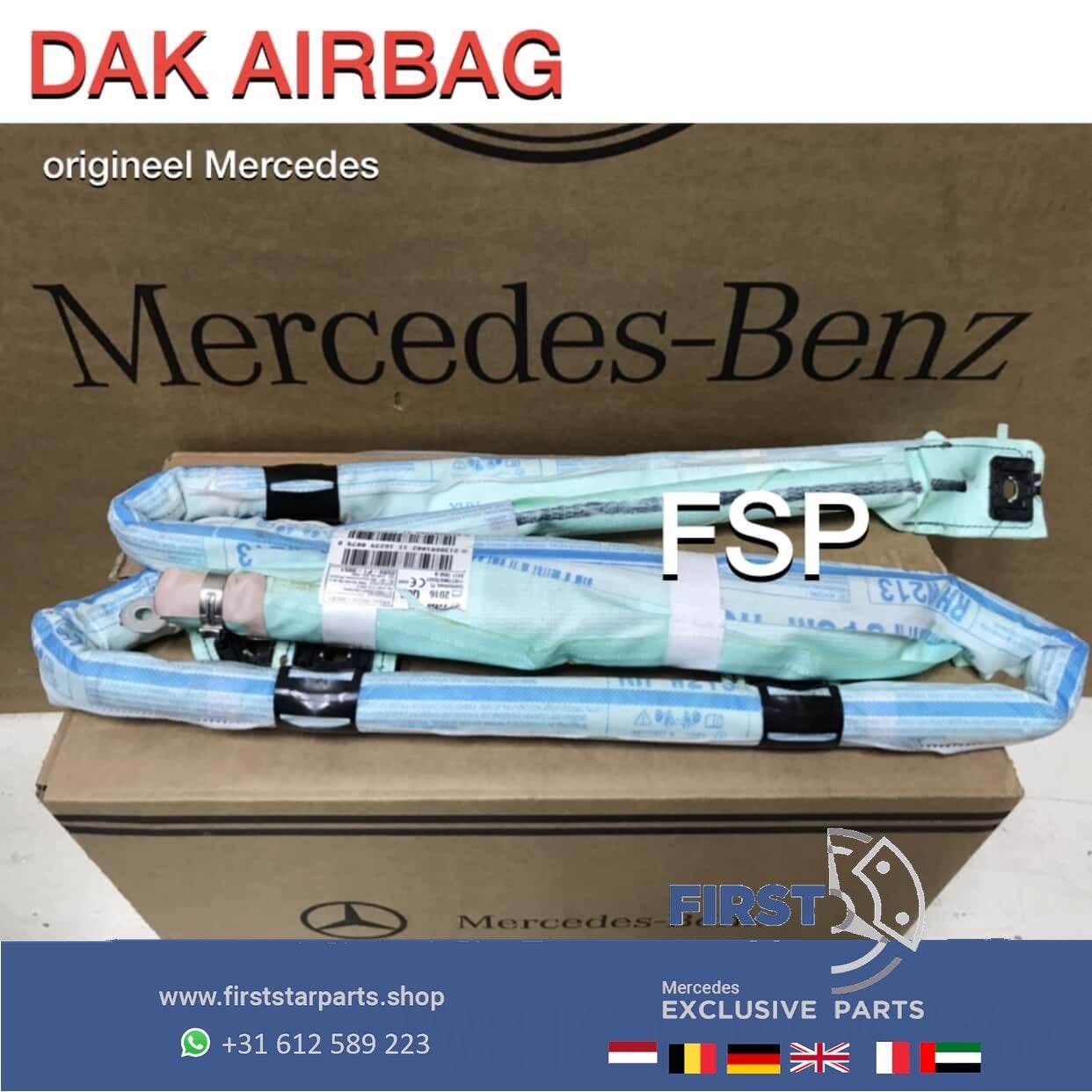 W213 W238 DAK HEMEL AIRBAG RECHTS Mercedes E Klasse DAKAIRBA, Auto-onderdelen, Dashboard en Schakelaars, Gebruikt, -, Ophalen of Verzenden