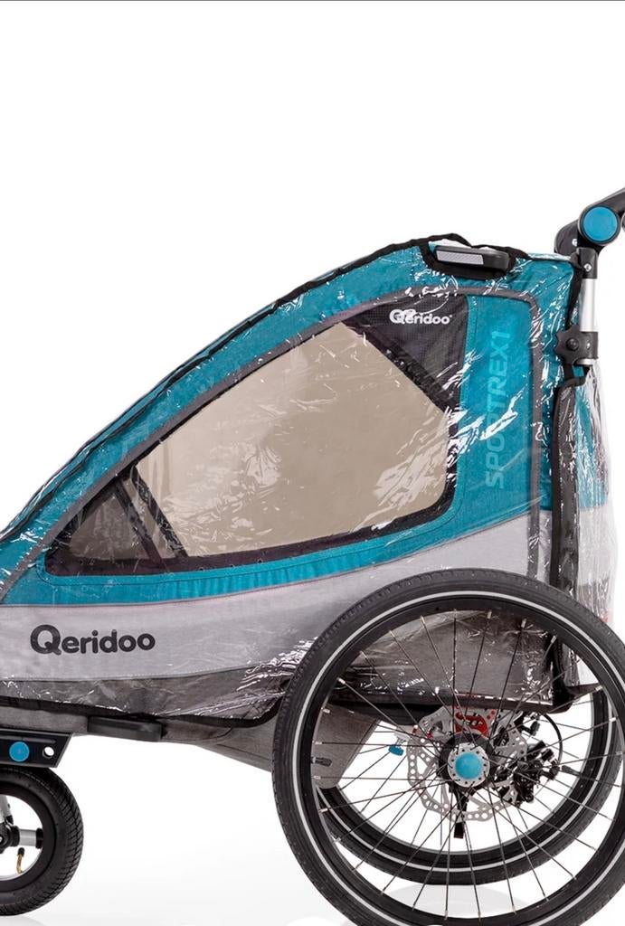 Qeridoo sportrex1 fietskar, Fietsen en Brommers, Fietsaccessoires | Aanhangwagens en Karren, Gebruikt, Kinderkar, 20 tot 40 kg