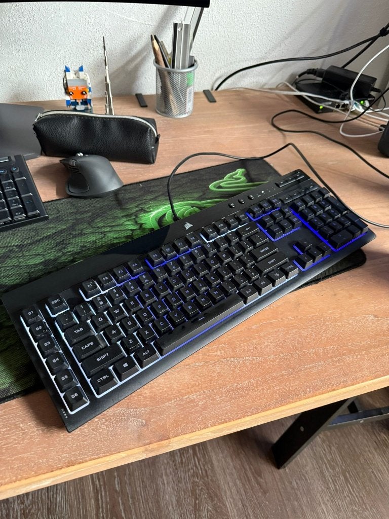 Corsair K55 RGB gaming toetsenbord, Computers en Software, Toetsenborden, Gebruikt, Qwerty, Bedraad, Gaming toetsenbord, Ophalen
